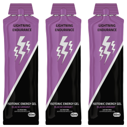 Lightning Endurance Isotonic Energy Gel - Blackcurrant - 24 x 60 ml (THT 30-4-2025)