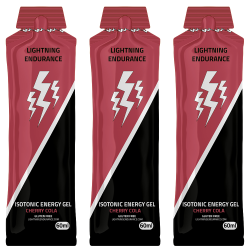 Lightning Endurance Isotonic Energy Gel - Cherry Cola - 24 x 60 ml (THT 28-2-2025)