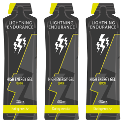 Lightning Endurance High Energy Gel - Lemon - 24 x 60 ml (THT 30-4-2025)