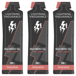 Lightning Endurance High Energy Gel - Salted Strawberry - 24 x 60 ml