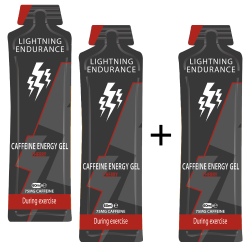 Lightning Endurance Caffeine Energy Gel - Cherry - 60 ml - 9 + 1 gratis (LET OP! THT 20-3-2025)